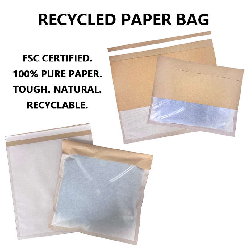 La bolsa de papel reciclado personalizada con ventana Glassine gana popularidad en el mercado de envases sostenibles