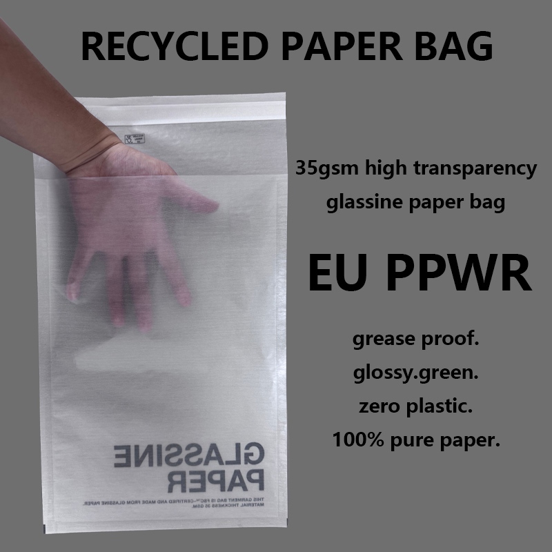 Bolsa para ropa Glassine de alta transparencia de 35 g/m²