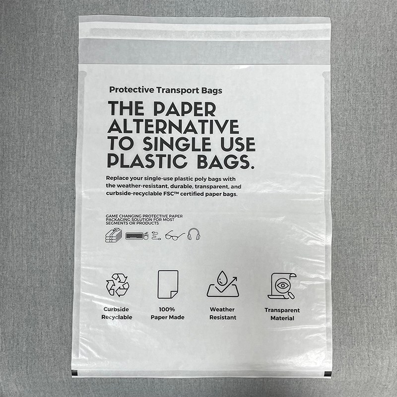 Fabricante de envases transparentes libres de plástico biodegradables personalizados de bolsas de papel glassine