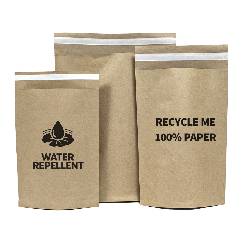 Bolsas de papel Kraft repelentes al agua personalizadas