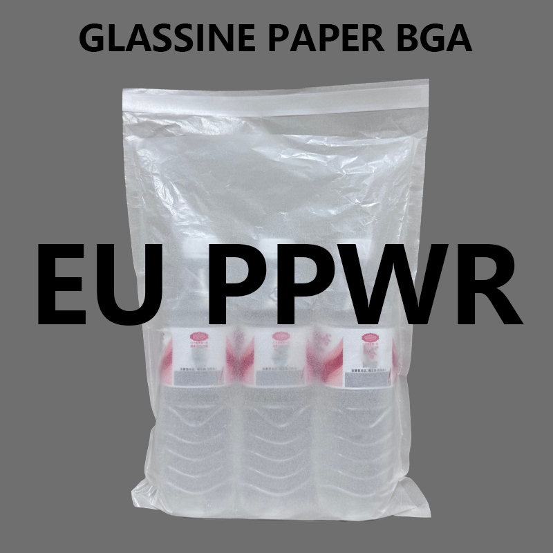 Empaquetado libre de plástico de papel puro de encargo de la bolsa de papel glassine de la UE PPWR el 100%