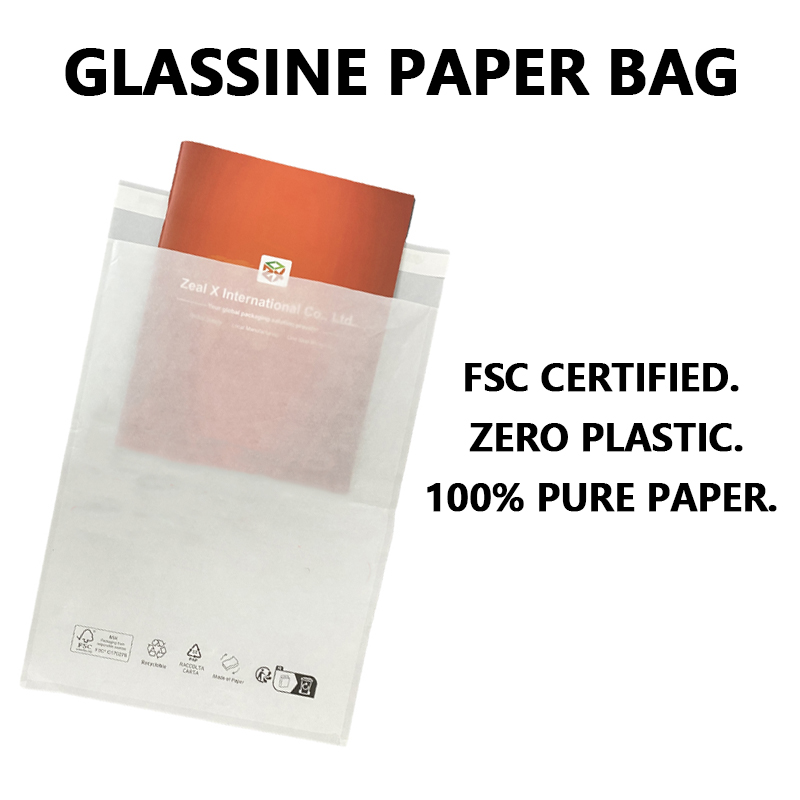 Bolsa de papel glassine con certificación FSC para embalaje sostenible