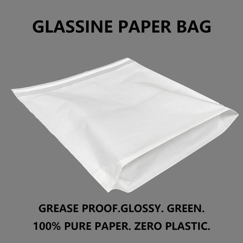 Bolsa de papel glassine con refuerzo inferior
