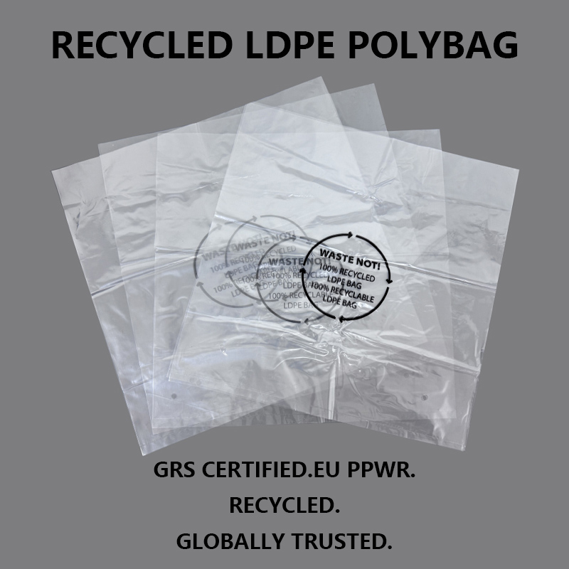 Bolsas de embalaje de LDPE reciclado con certificación GRS
