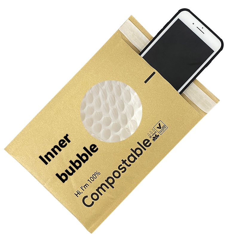 Bolsas de correo de burbujas de sobre Kraft