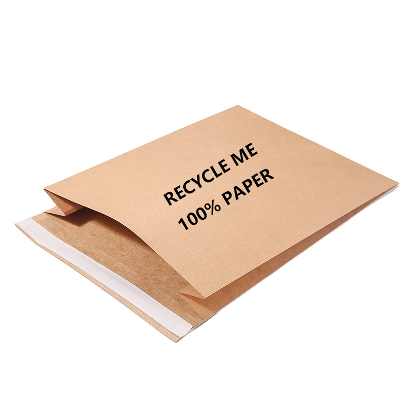 Bolsas de correo de papel reciclado con fuelle lateral