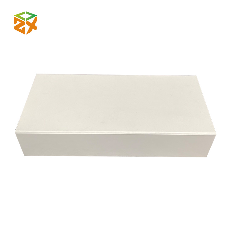 Caja de papel plegable blanca